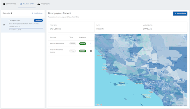 Target product interface